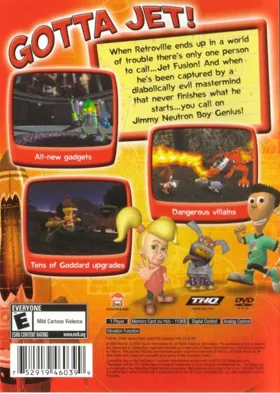 Nickelodeon Jimmy Neutron-  Boy Genius - Jet Fusion box cover back